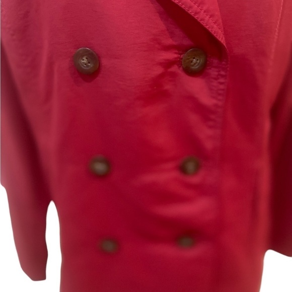 Eddie Bauer polyester cranberry outer pea coat style jacket lined size medium - Picture 7 of 14
